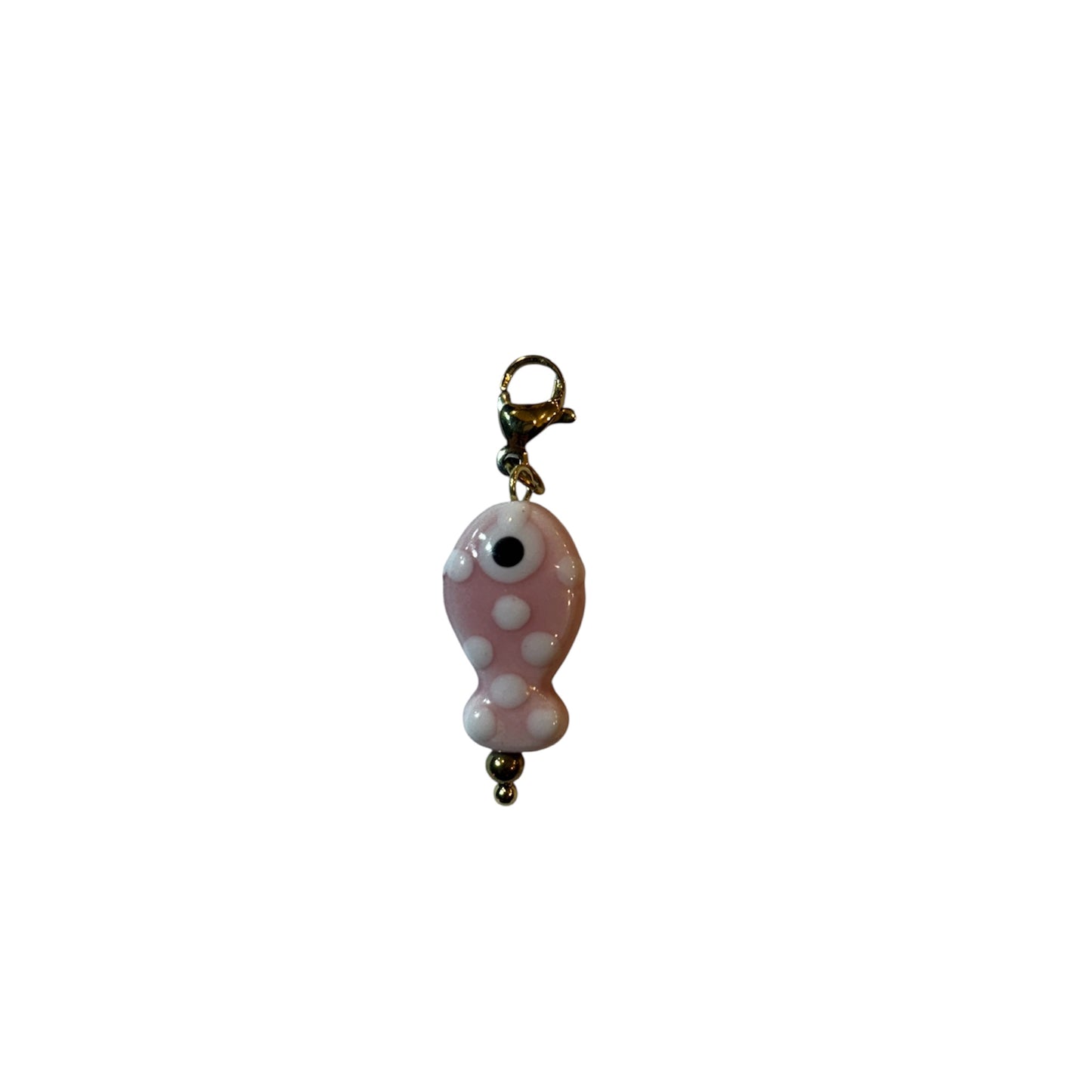 Charms poisson à pois blanc