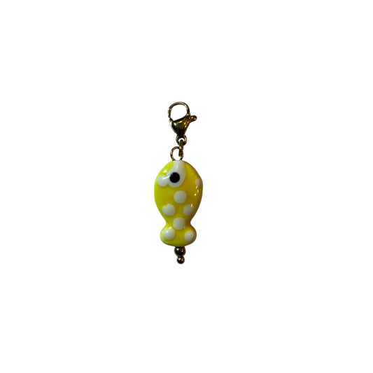 Charms poisson à pois blanc