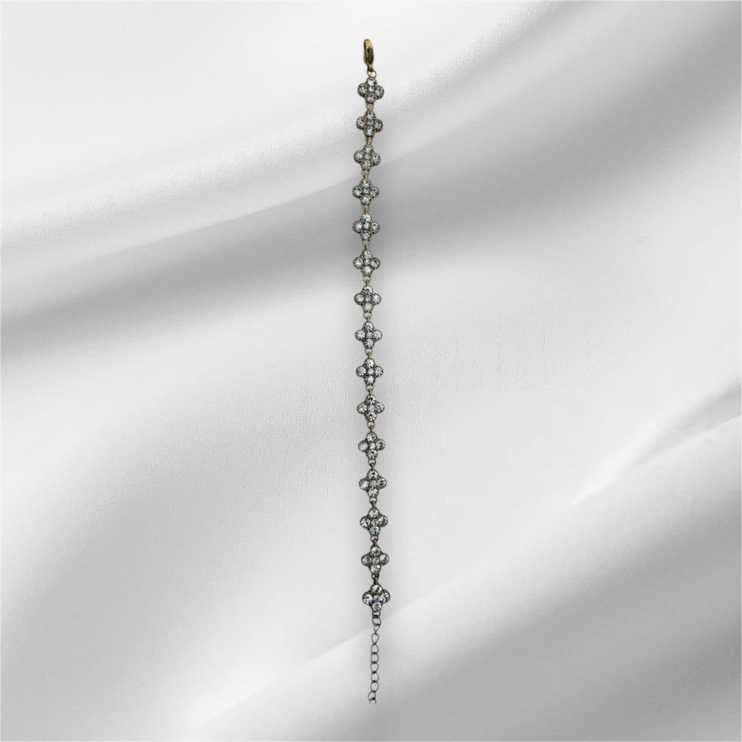 Bracelet strass doré acier inoxydable