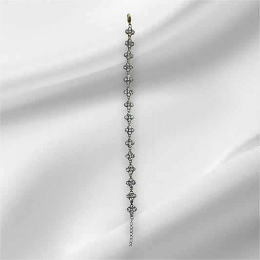 Bracelet strass doré acier inoxydable