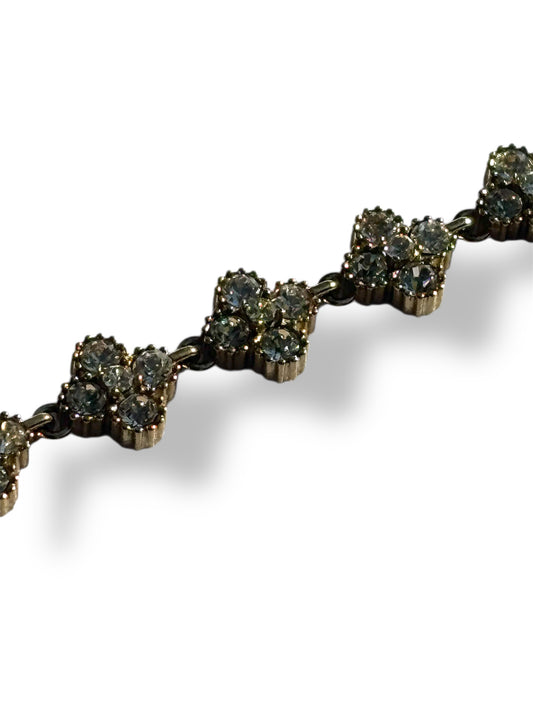 Bracelet strass doré acier inoxydable